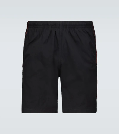 Shop Alexander Mcqueen Selvedge Swim Shorts In Black