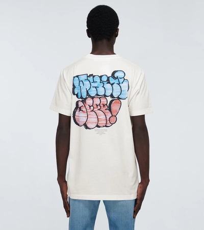 Shop Off-white Offf Slim-fit Cotton T-shirt In White