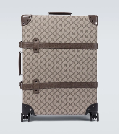 Shop Gucci Globe-trotter X  Gg Medium Suitcase In Beige