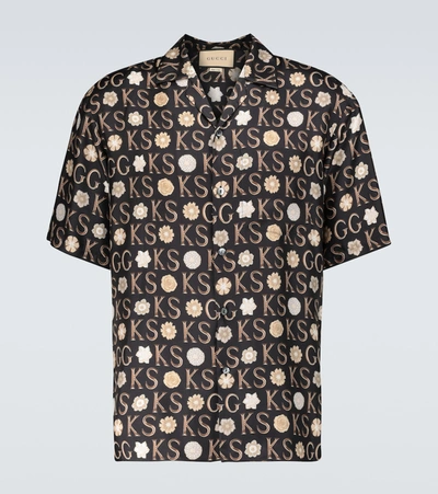 Shop Gucci Ken Scott X  Silk Shirt In Black
