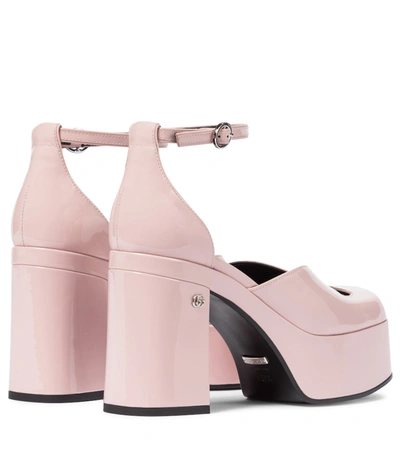 Shop Gucci Patent Leather Platform Pumps In Pink