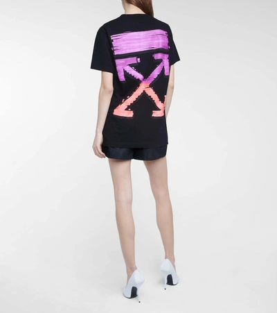 Shop Off-white Marker Arrows Cotton Jersey T-shirt In Black