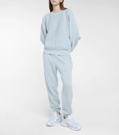 Shop Les Tien Classic Cotton Fleece Sweatpants In Blue