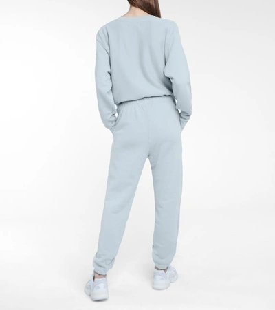 Shop Les Tien Classic Cotton Fleece Sweatpants In Blue