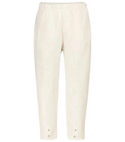Shop Les Tien Cotton Fleece Sweatpants In White