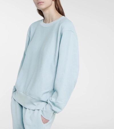 Shop Les Tien Cotton Fleece Sweatshirt In Blue