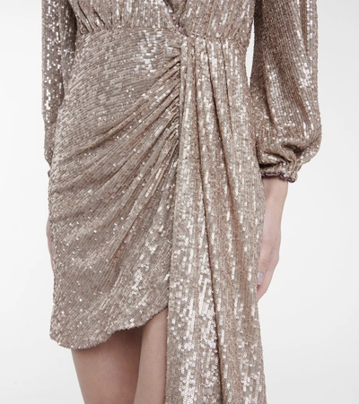 Shop Jonathan Simkhai Roxi Sequined Minidress In Beige