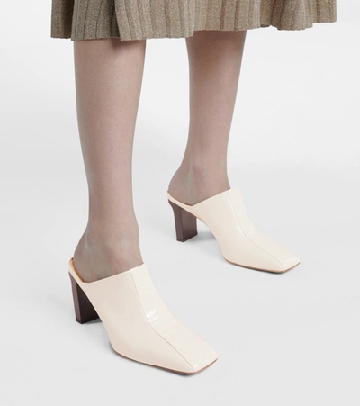Shop Aeyde Jude Leather Mules In White