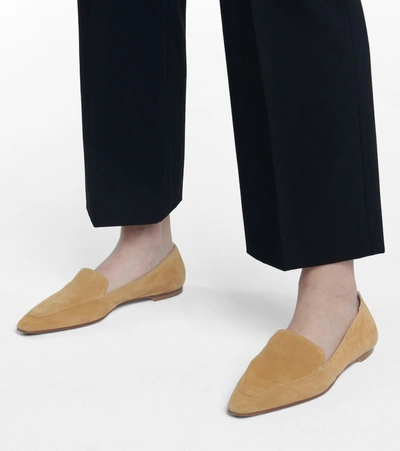 Shop Aeyde Aurora Suede Loafers In Brown