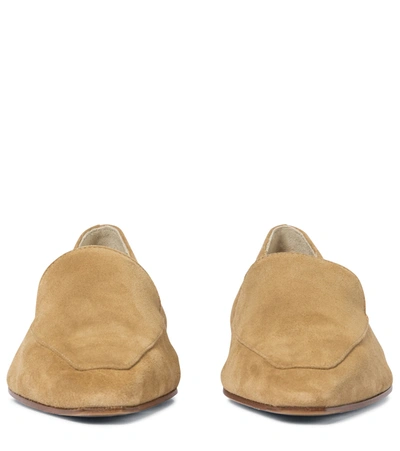 Shop Aeyde Aurora Suede Loafers In Brown