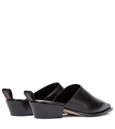 Shop Aeyde Jess Leather Mules In Black