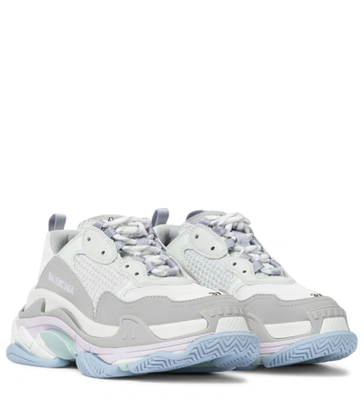 Shop Balenciaga Triple S Sneakers In White