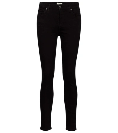 Shop Citizens Of Humanity Rocket Ankle Mid-rise Skinny Jeans In Black