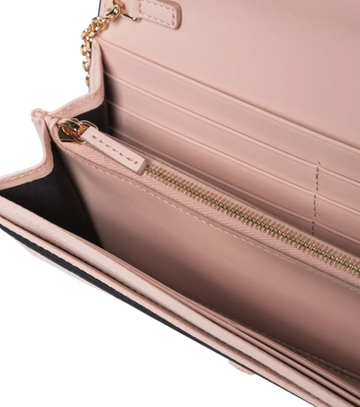 Shop Fendi Leather Clutch In Pink