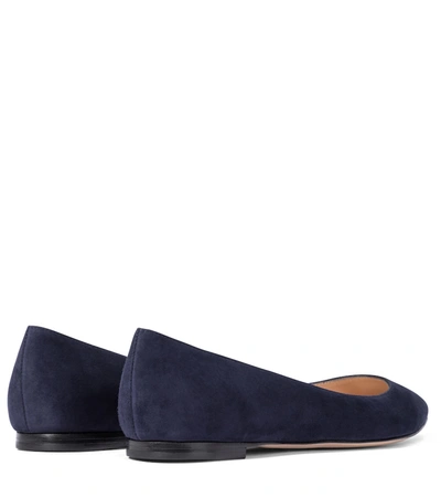 Gianvito Rossi Gianvito Suede Ballet Flats In Blue
