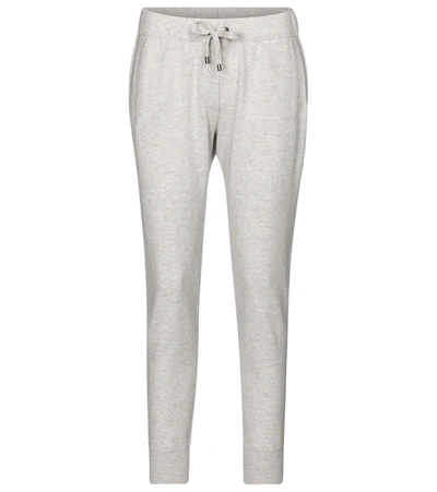 Shop Brunello Cucinelli Embellished Cashmere Sweatpants In Grey
