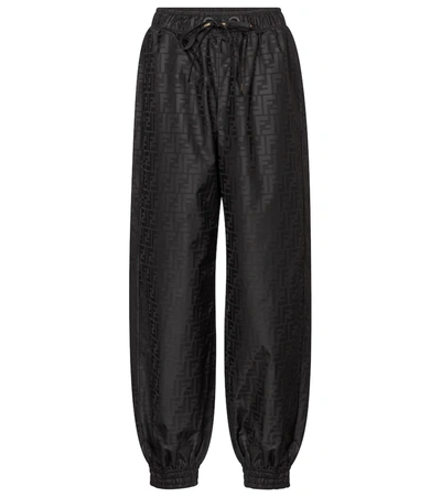 Shop Fendi Ff Technical Trackpants In Black