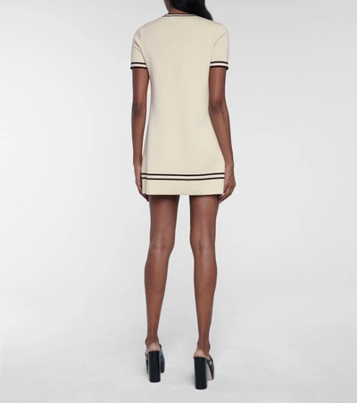 Gucci Horsebit-embellished Wool-jersey Dress. In White