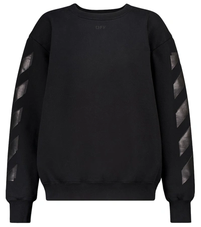 Shop Off-white Cotton Sweatshirt In Black