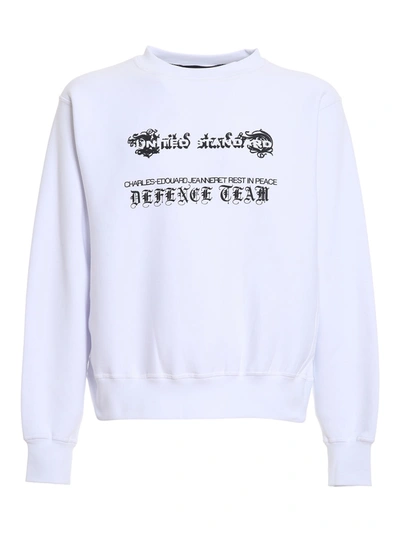 Shop United Standard Rip Crewneck In Wht White