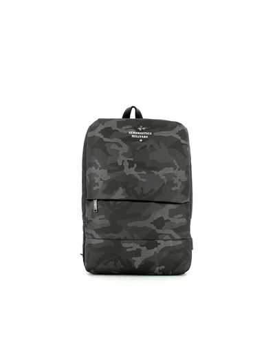 Shop Aeronautica Militare Black Backpack
