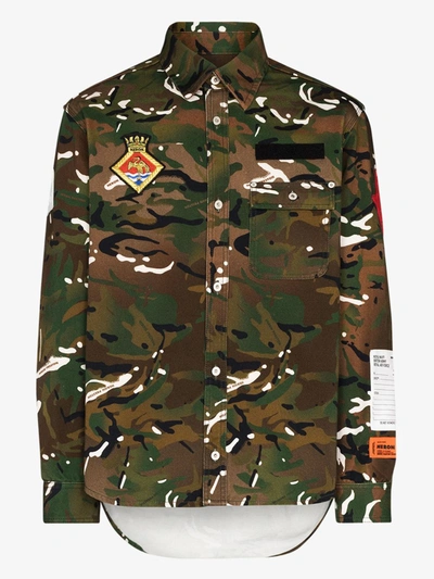 Shop Heron Preston X Ministry Of Defence Camouflage Print Shirt In Brown