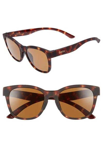 Shop Smith Caper 53mm Chromapop(tm) Polarized Square Sunglasses In Matte Tortoise