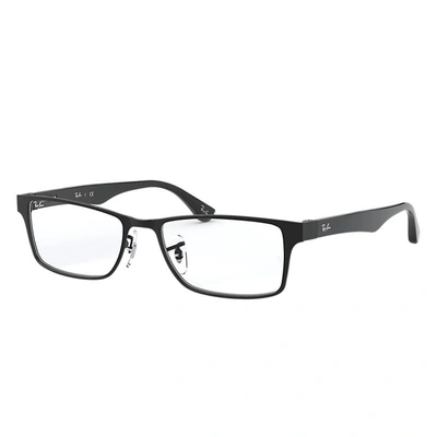Ray Ban Rb6238 Eyeglasses Black Frame Clear Lenses 53-17 In Schwarz