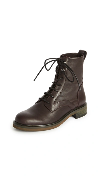 Shop Rag & Bone Slayton Lace Up Boots In Dark Winterberry