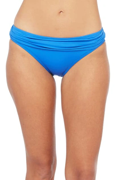 Shop La Blanca Shirred Banded Hipster Bikini Bottoms In China Blue