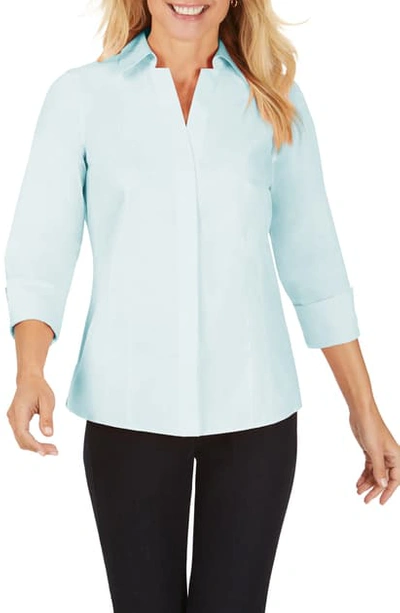Shop Foxcroft Taylor Fitted Non-iron Shirt In Bahama