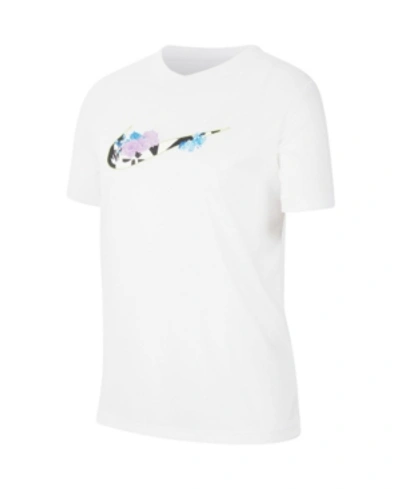 Shop Nike Dry-fit Big Girl's T-shirt In White