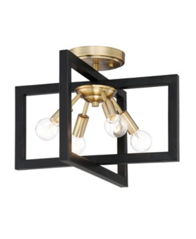 Shop Designer's Fountain Xander 4 Light Semi-flush In Brass