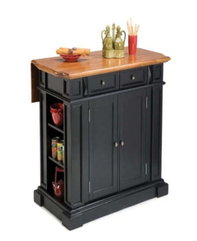 Shop Home Styles Kitchen Island In Black And Distressed Oak