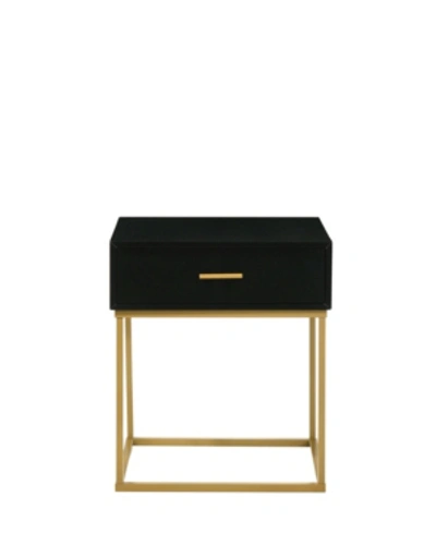 Shop Luxeo Catalina One Drawer Nightstand In Black
