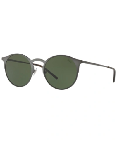 Shop Polo Ralph Lauren Men's Sunglasses, Ph3113 51 In Semishiny Dark Gunmetal