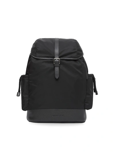 Shop Burberry Watson Nylon Diaper Bag Backpack In Black
