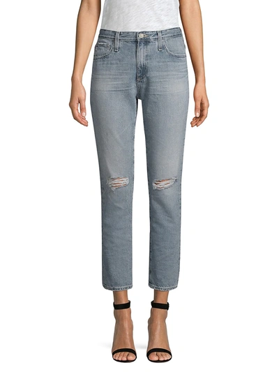 Shop Ag Women's Isabelle High-rise Straight Crop Jeans In 24 Years Hysteric Destructed