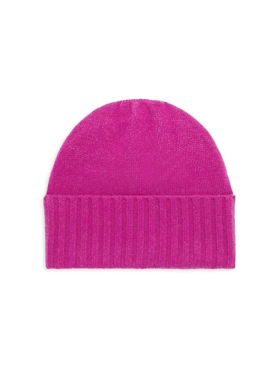 Shop Saks Fifth Avenue Women's Cashmere Knit Hat In Veryberry