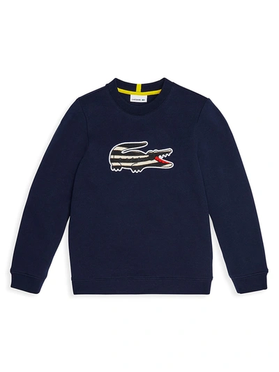 Shop Lacoste Little Boy's & Boy's National Geographic Crewneck Pullover In Marine