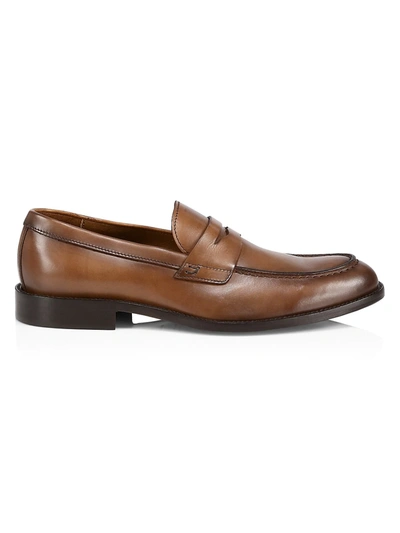 Shop To Boot New York Men's Cutler Leather Penny Loafers In Cognac