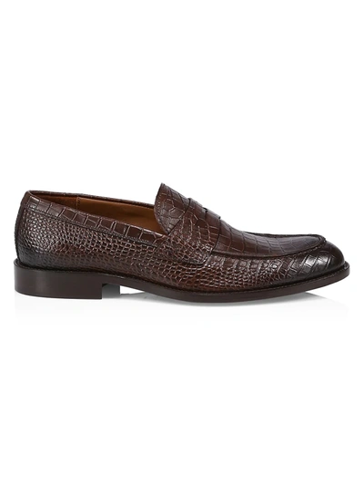 Shop To Boot New York Cutler Leather Penny Loafers In Brown