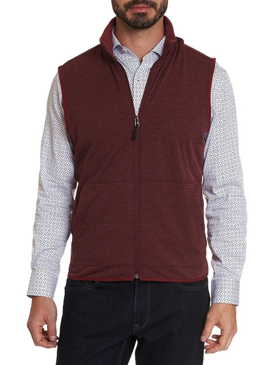 Shop Robert Graham Men's Campbells Classic-fit Performance Fleece Jacquard Vest In Red