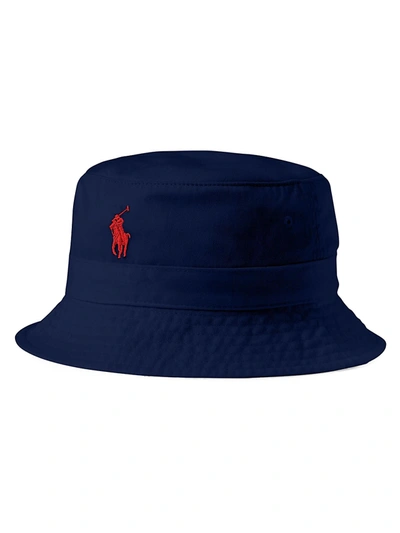 Shop Polo Ralph Lauren Men's Loft Cotton Chino Bucket Hat In Navy