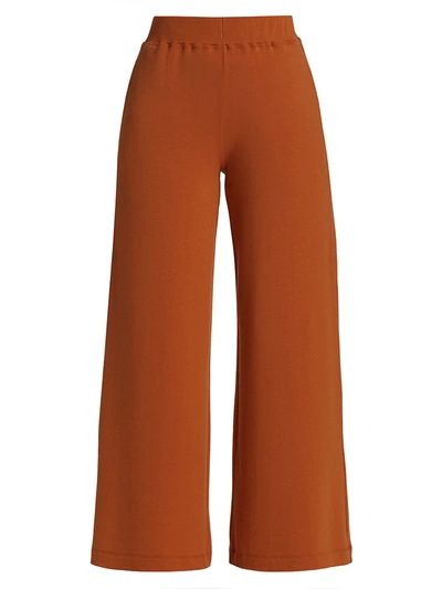 Shop L Agence The Campbell High-rise Wide Leg Pants In Rust