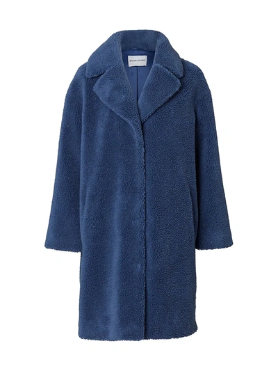 Shop Stand Studio Women's Camille Faux Fur Cocoon Coat In Light Blue