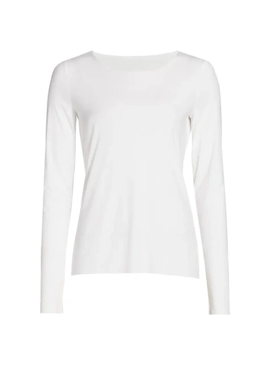 Shop Wolford Women's Aurora Pure Long-sleeve Top In White
