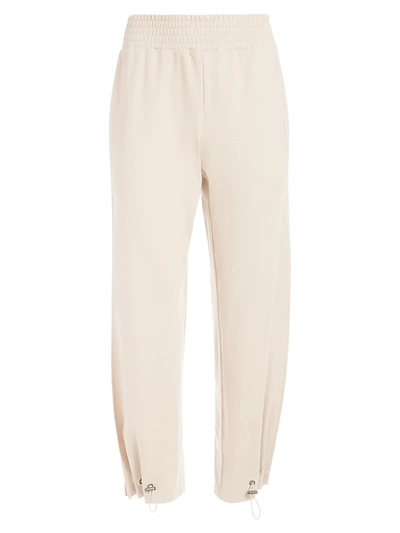 Shop Alice And Olivia Miami Side-slit Joggers In Nude