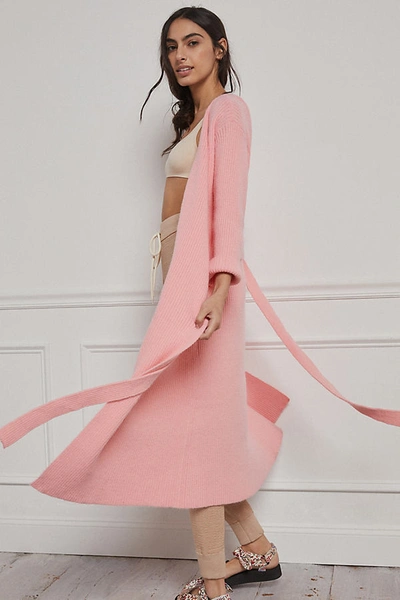 Shop Amadi Alma Cozy Cardigan In Pink