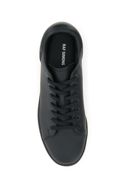 Shop Raf Simons Orion Faux Leather Sneakers In Black